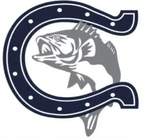 A stylized letter "c" in dark blue with a white fish inside its curve.